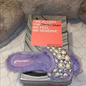 JEFFERY CAMPBELL FACIL FURRY SLIDES